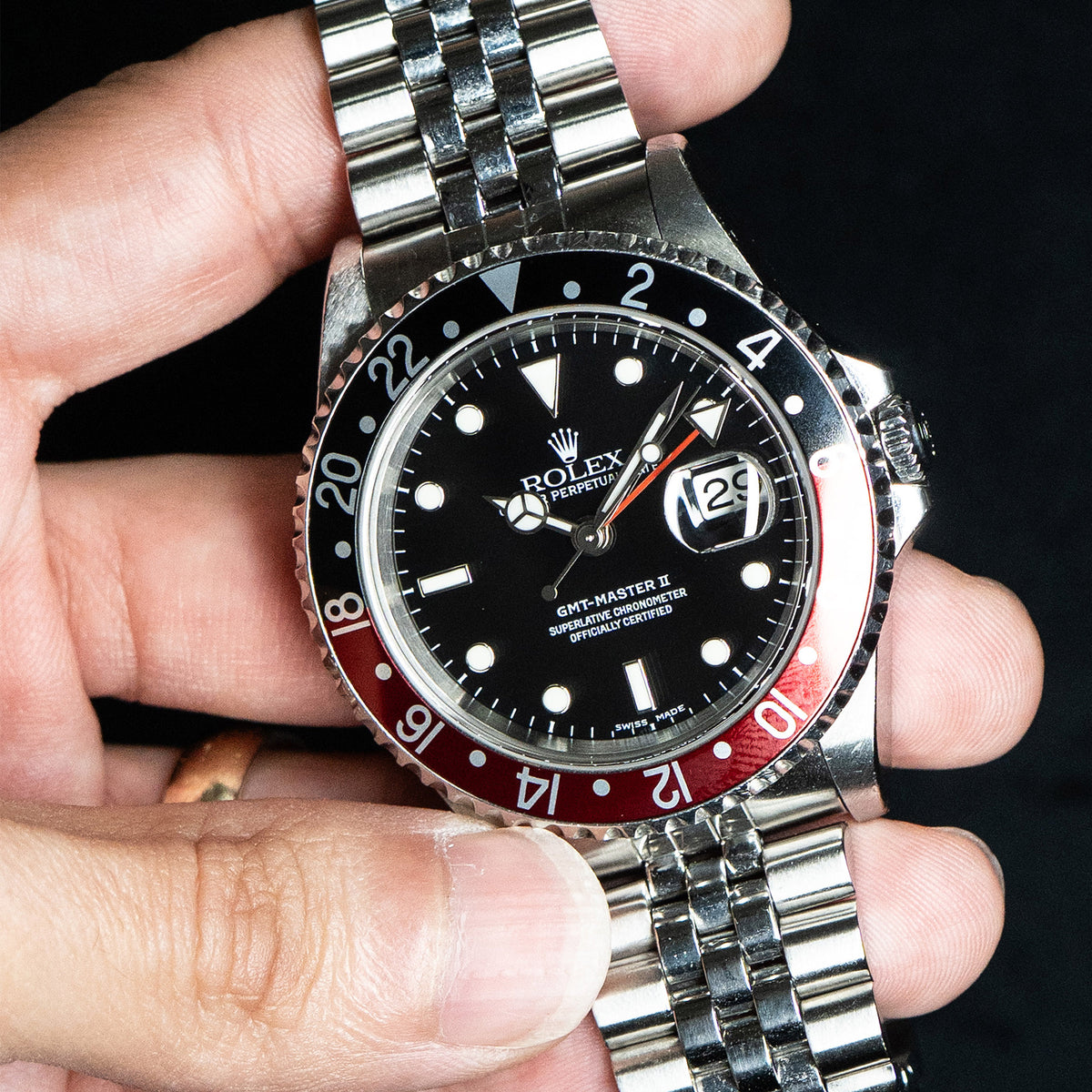 Rolex 16710 GMT-Master II "Coke" Black Dial Stainless Steel Watch