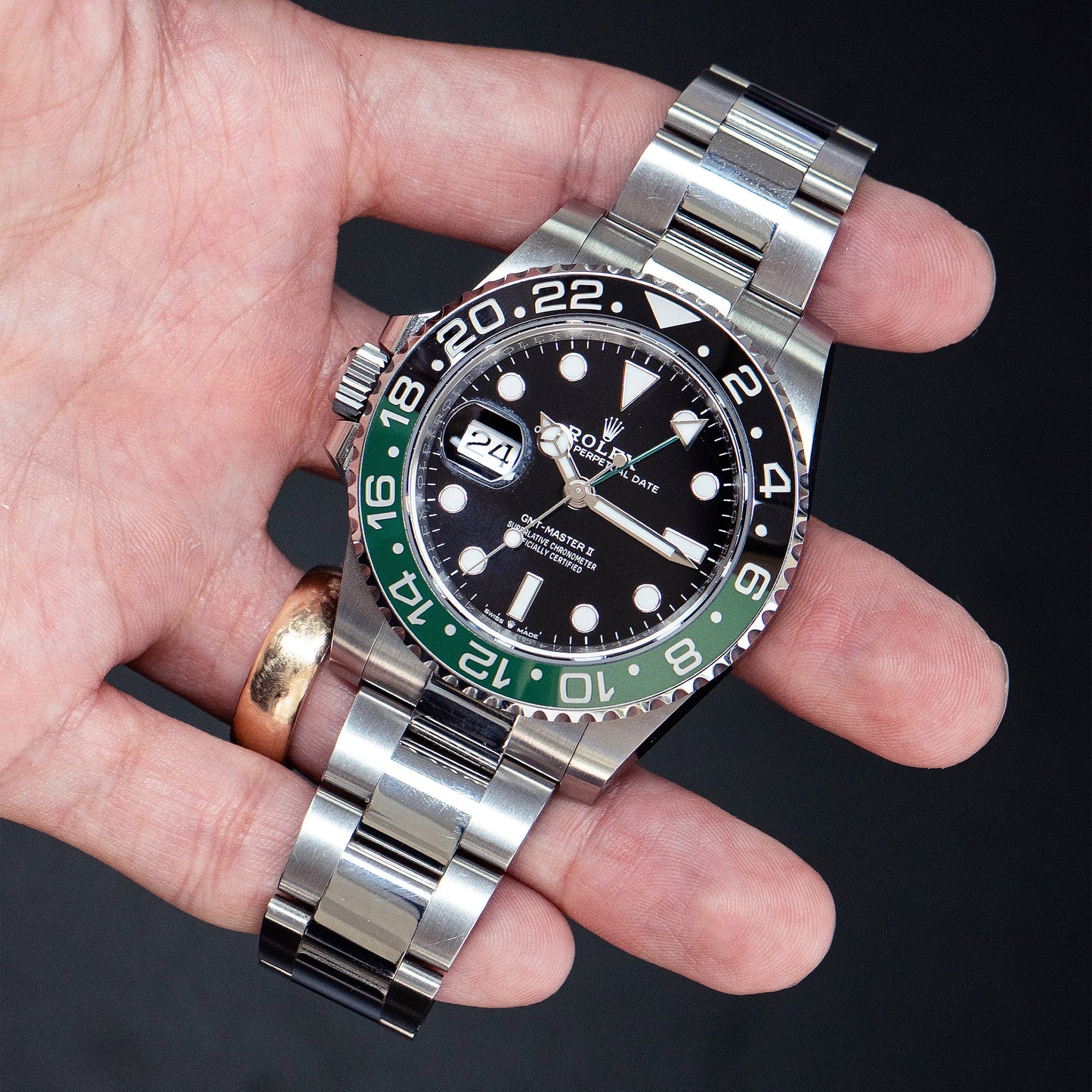 Rolex GMT-Master II "Sprite" 126720VTNR Stainless Steel Black Dial Watch
