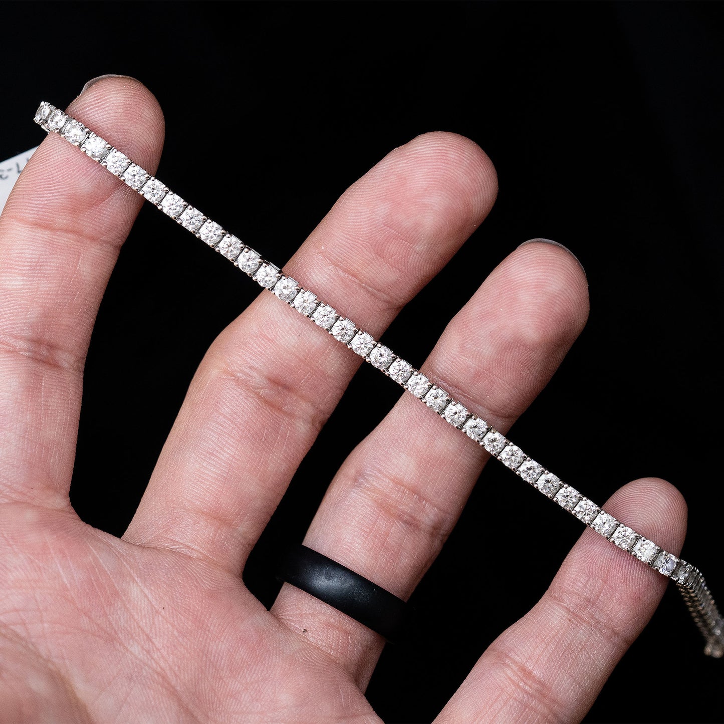 14k White Gold Round Cut LAB Diamond Tennis Bracelet