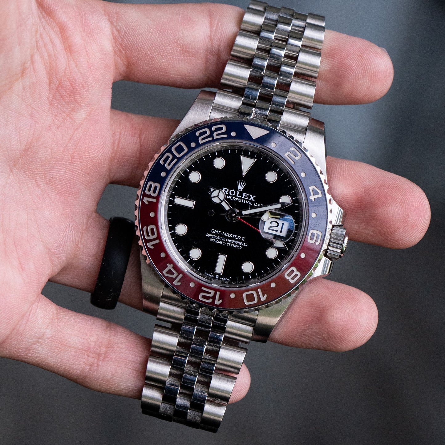 Rolex 126710 GMT-Master II Stainless Steel Black Dial Watch