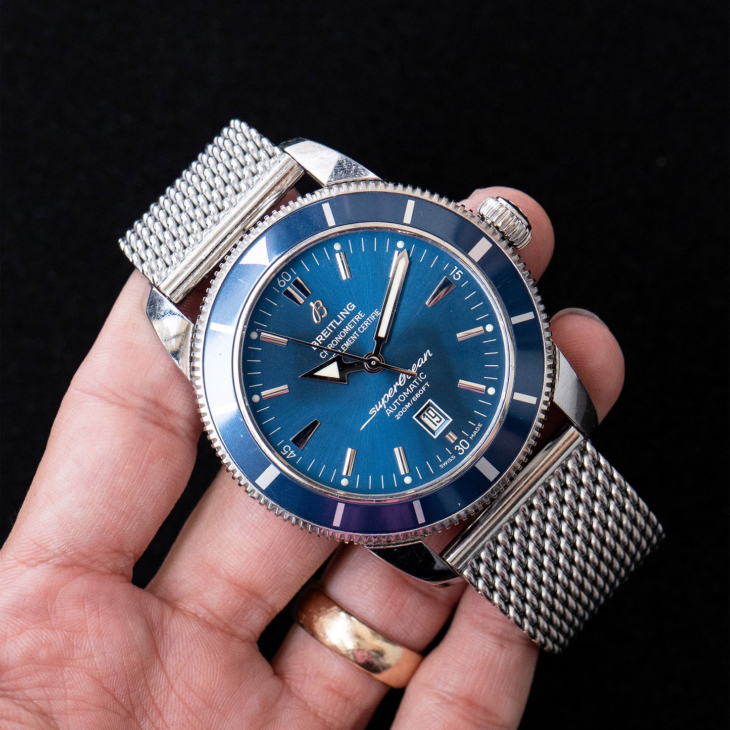 Breitling Superocean Heritage 46mm Blue Dial Stainless Steel Watch