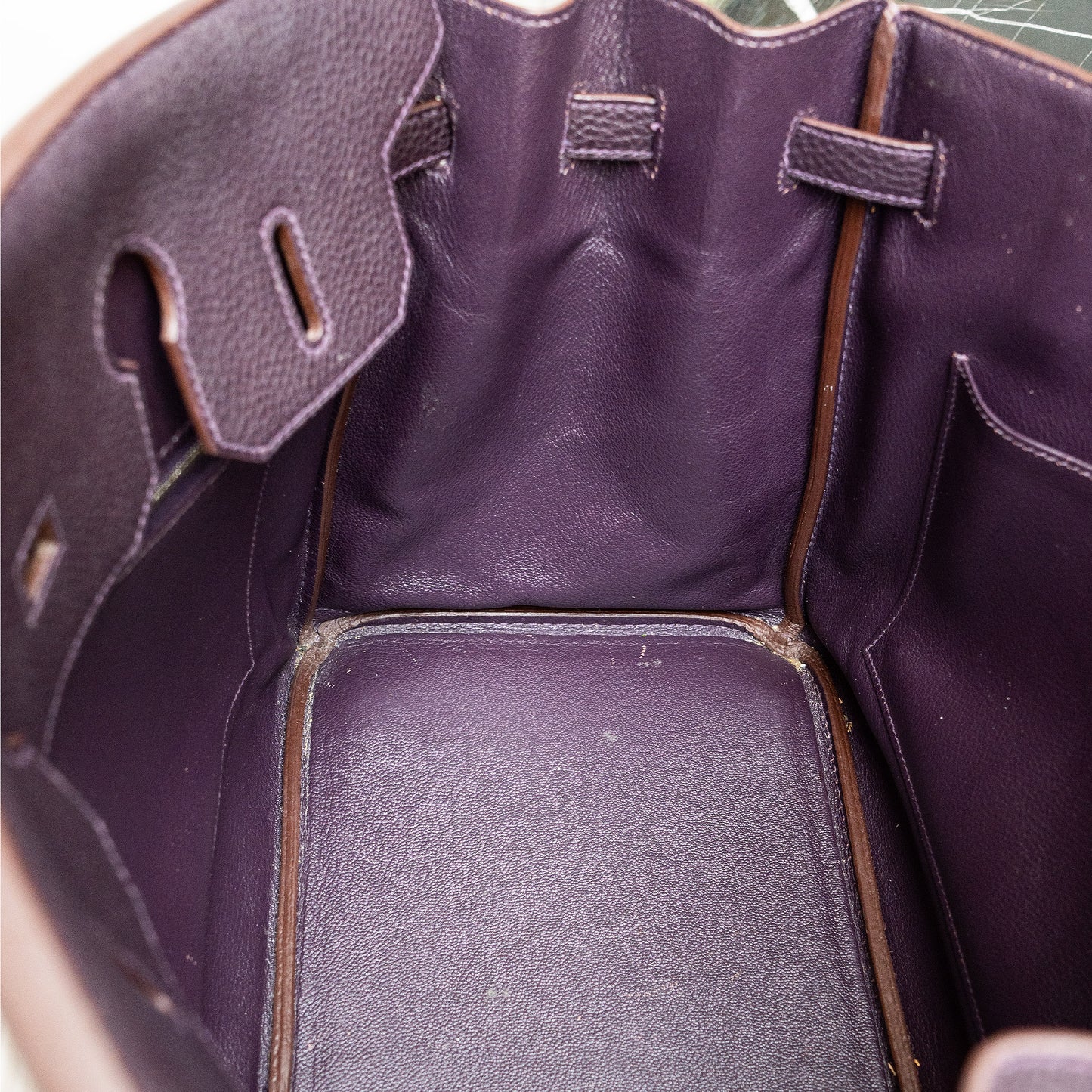 Hermès Birkin 35 Togo Aubergine Purple Handbag