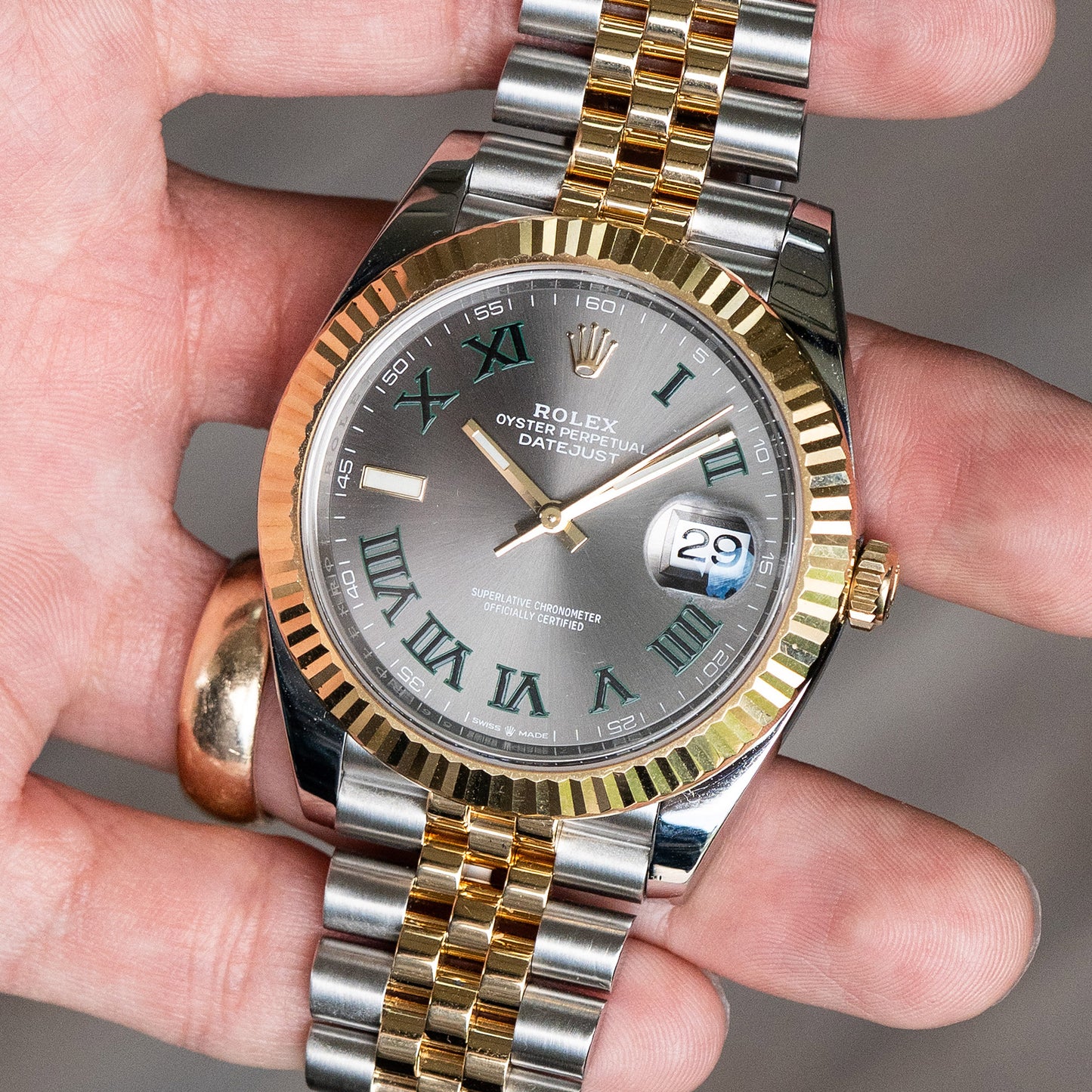 Rolex 126333 Datejust Wimbledon Dial Two Tone Watch
