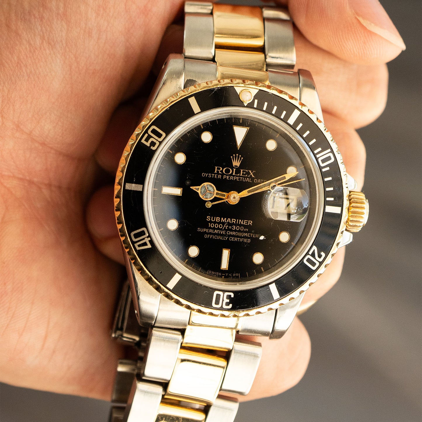 Rolex 16613LN Submariner Black Dial Two Tone Watch