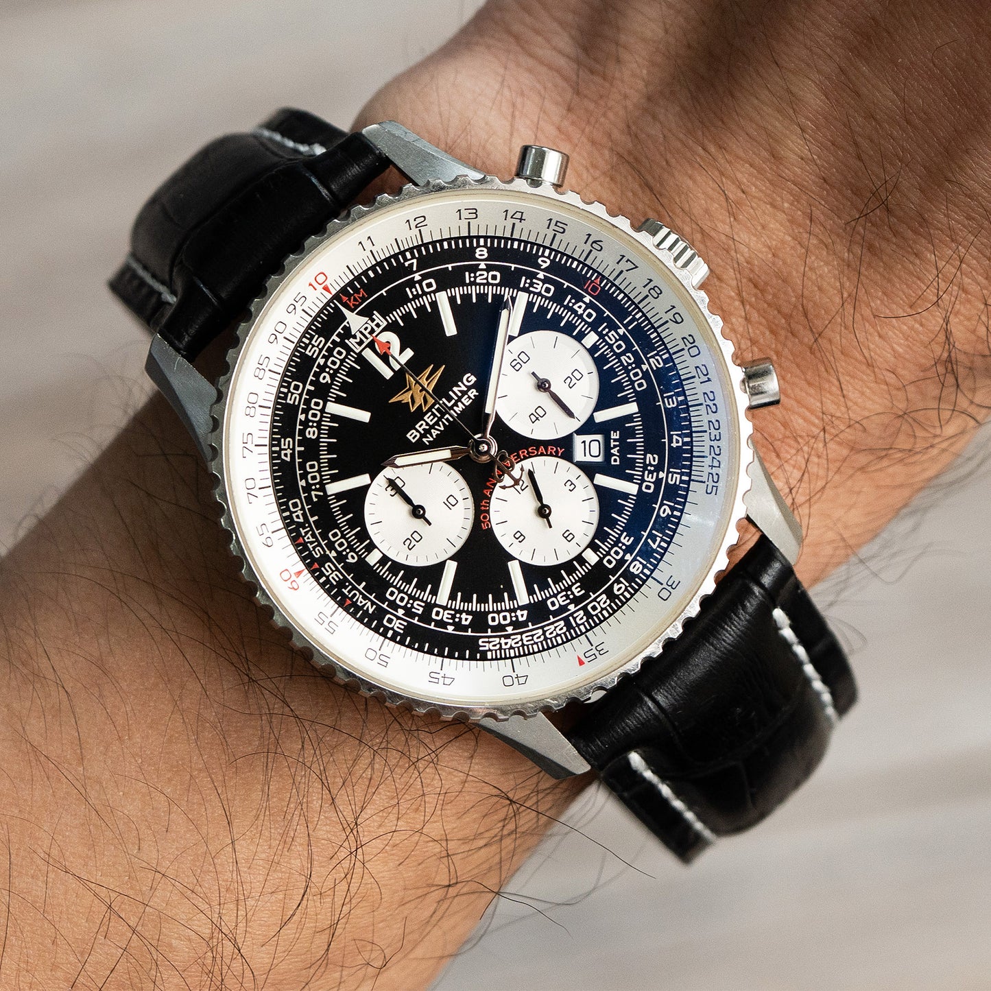 Breitling Navitimer 50th Anniversary Black Chronographic Dial Watch