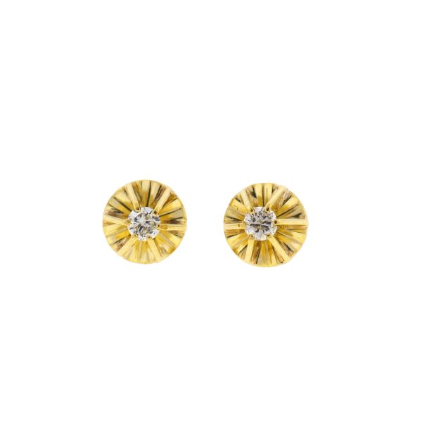 18k Yellow Gold Diamond Stud Earrings 0 8 Cts Boca Pawn Boca Raton Pawn