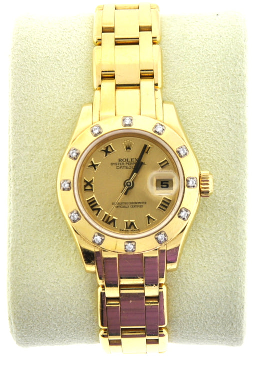 Check It Out! Ladies Oyster Perpetual Rolex Boca Raton Pearl Master Watch