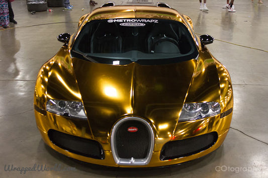 Flo Rida's New Gold Jewelry Boca Raton: A gold wrapped Bugatti!