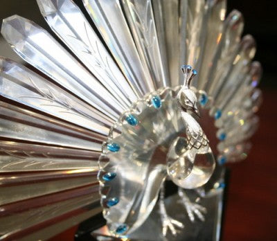swarovksi crystal peacock, swarovski boca raton, swarovski limited edition, swarovski peacock