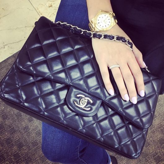 Chanel Black Lambskin Double Flap
