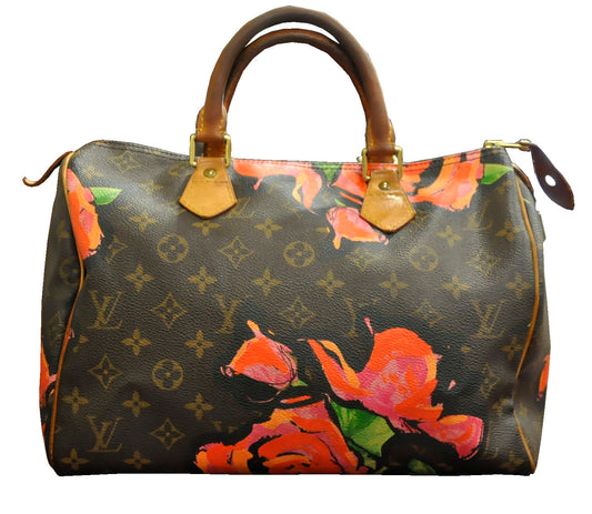 pre-owned louis vuitton speedy roses