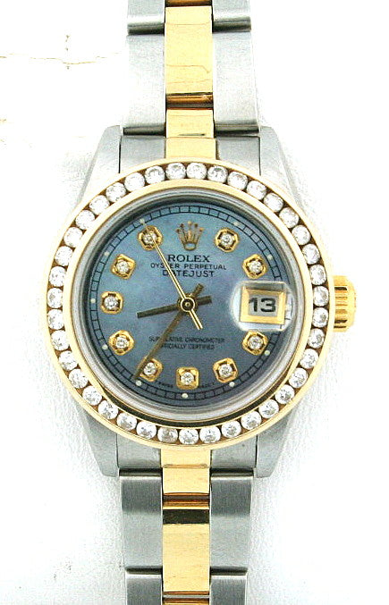 pre-owned rolex datejust 79173, used ladies rolex boca raton, pre-owned two tone datejust boca raton, used 79173, pre-owned 79173