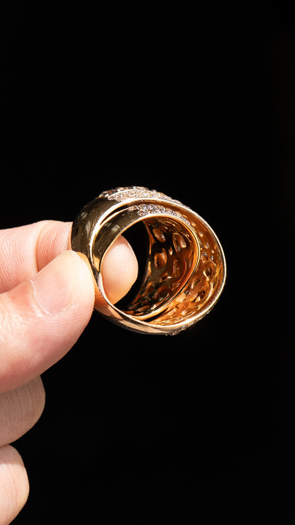 18k Rose Gold Diamond Wave Band - Approx 11 CTW