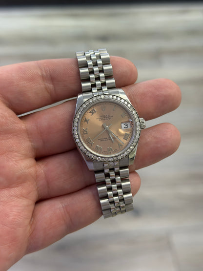 Rolex Ladies 31mm Datejust Sundust w/ Diamond Bezel Ref. 178240