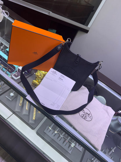 Authentic Hermes Evelyne 16 Black with Box, Dustbag, and Receipt