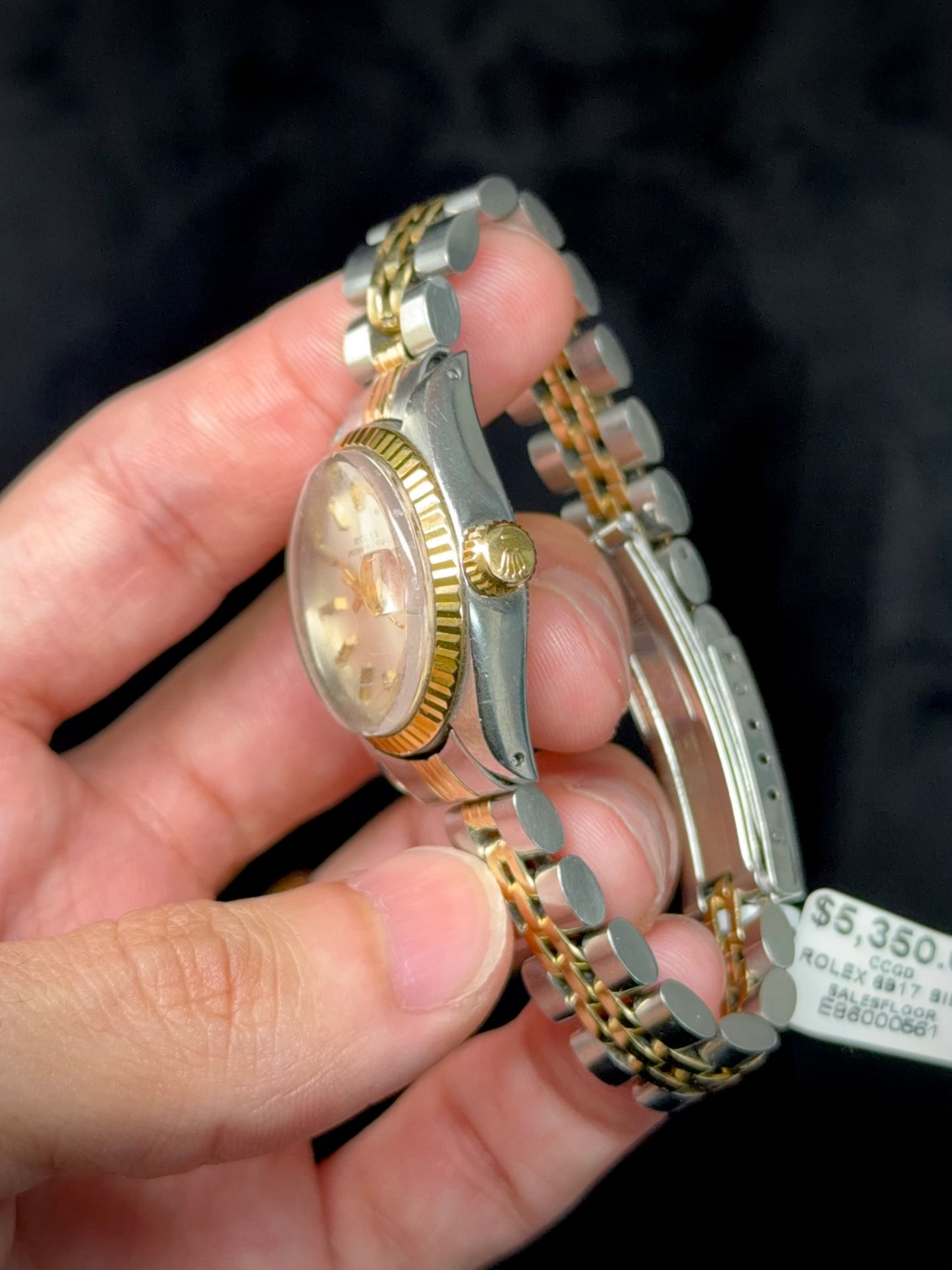 Rolex Date 26mm Silver Dial Two Tone Ladies Watch
