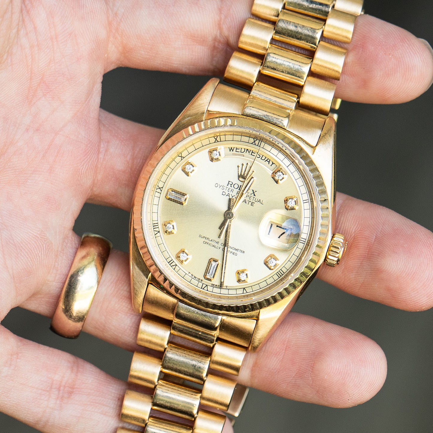Rolex 1803 Day-Date 18k Yellow Gold Presidential Watch