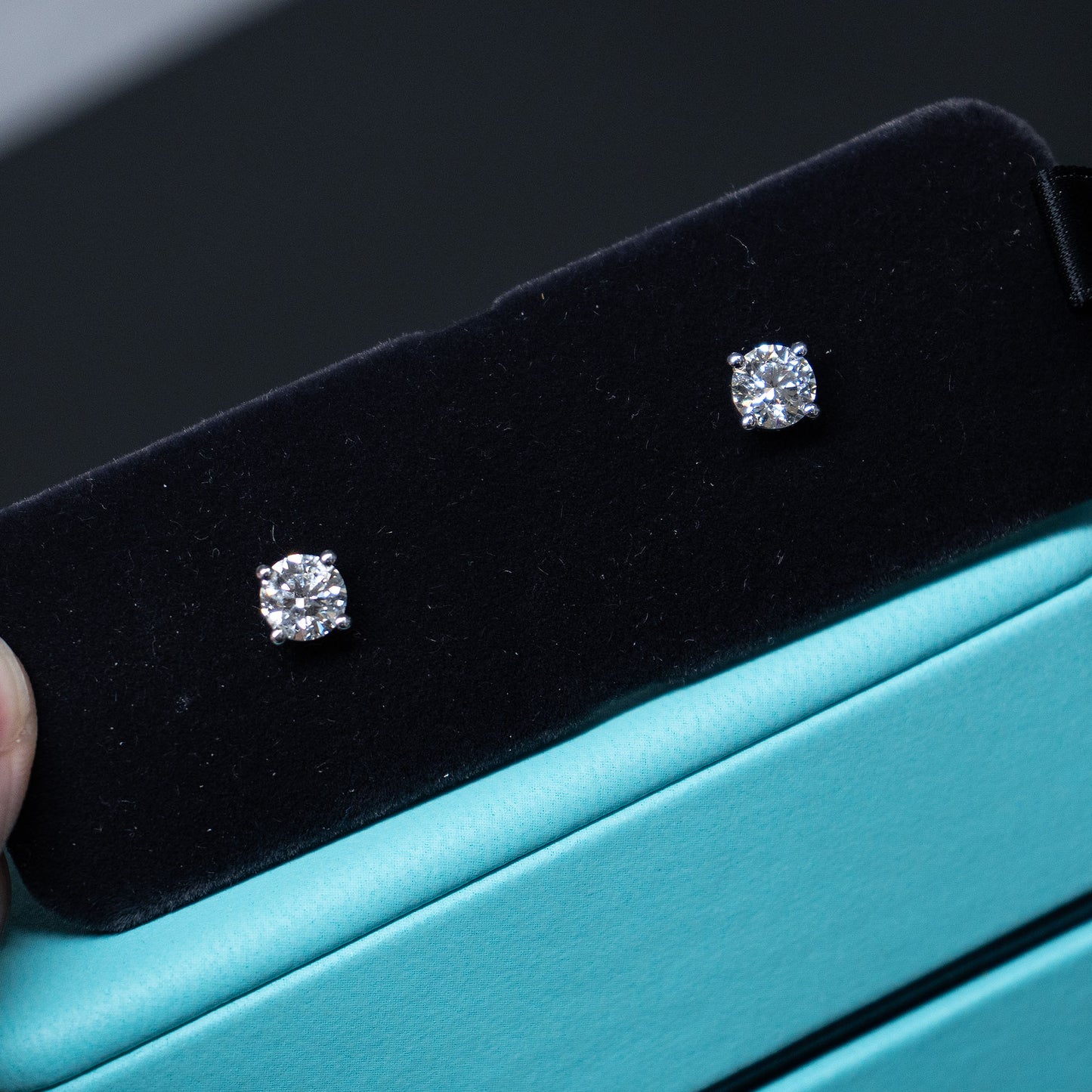 Tiffany & Co. 1.60ct Round Cut Diamond Studs