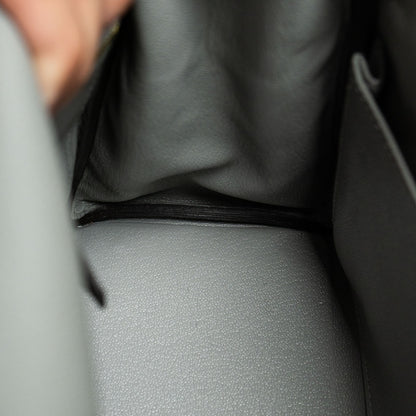 Hermes Kelly 28 Grey Togo Handbag With Entrupy Certification