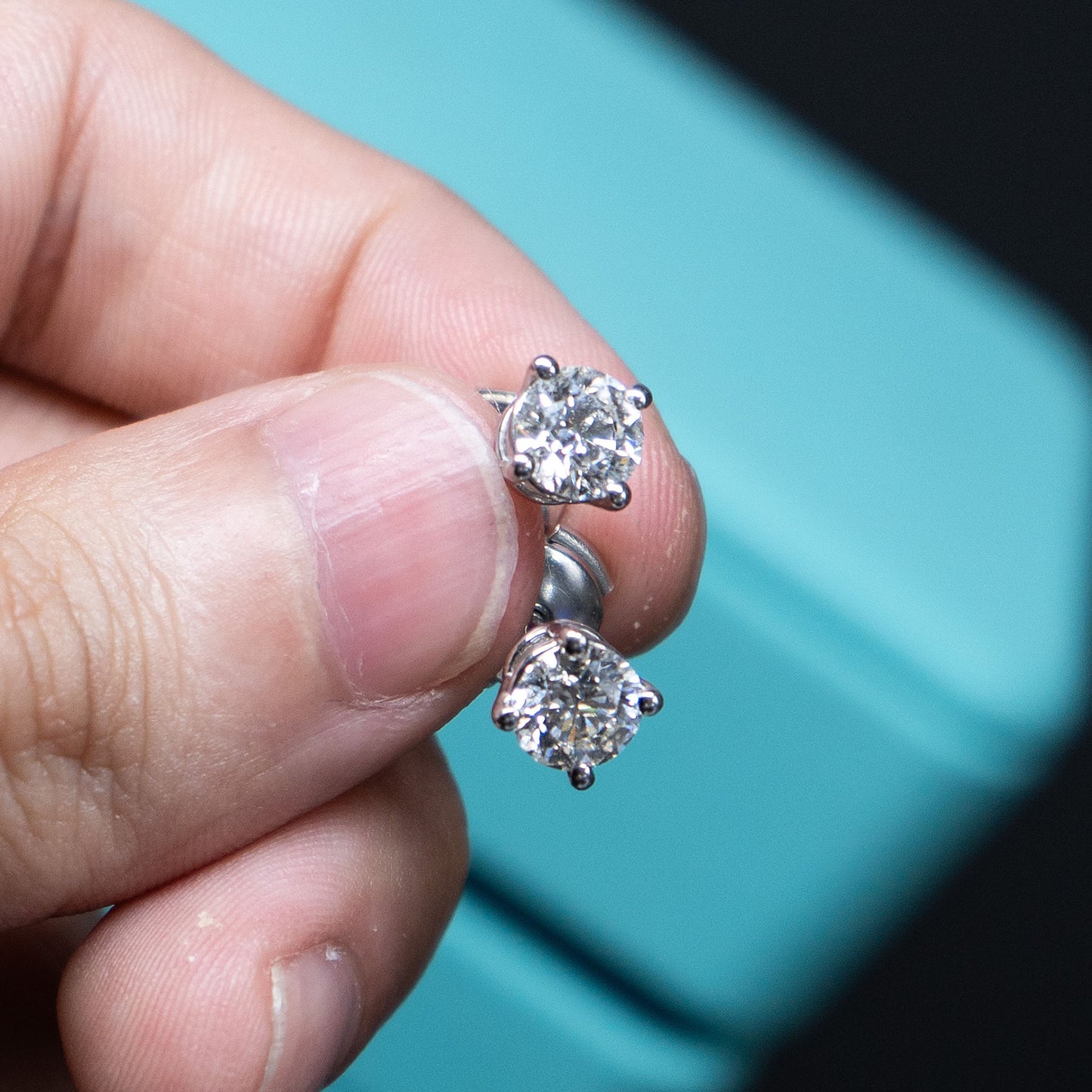 Tiffany & Co. 1.60ct Round Cut Diamond Studs