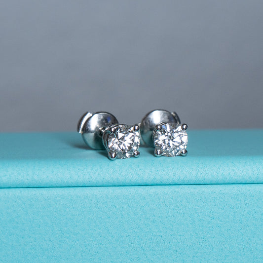 Tiffany & Co. 1.60ct Round Cut Diamond Studs