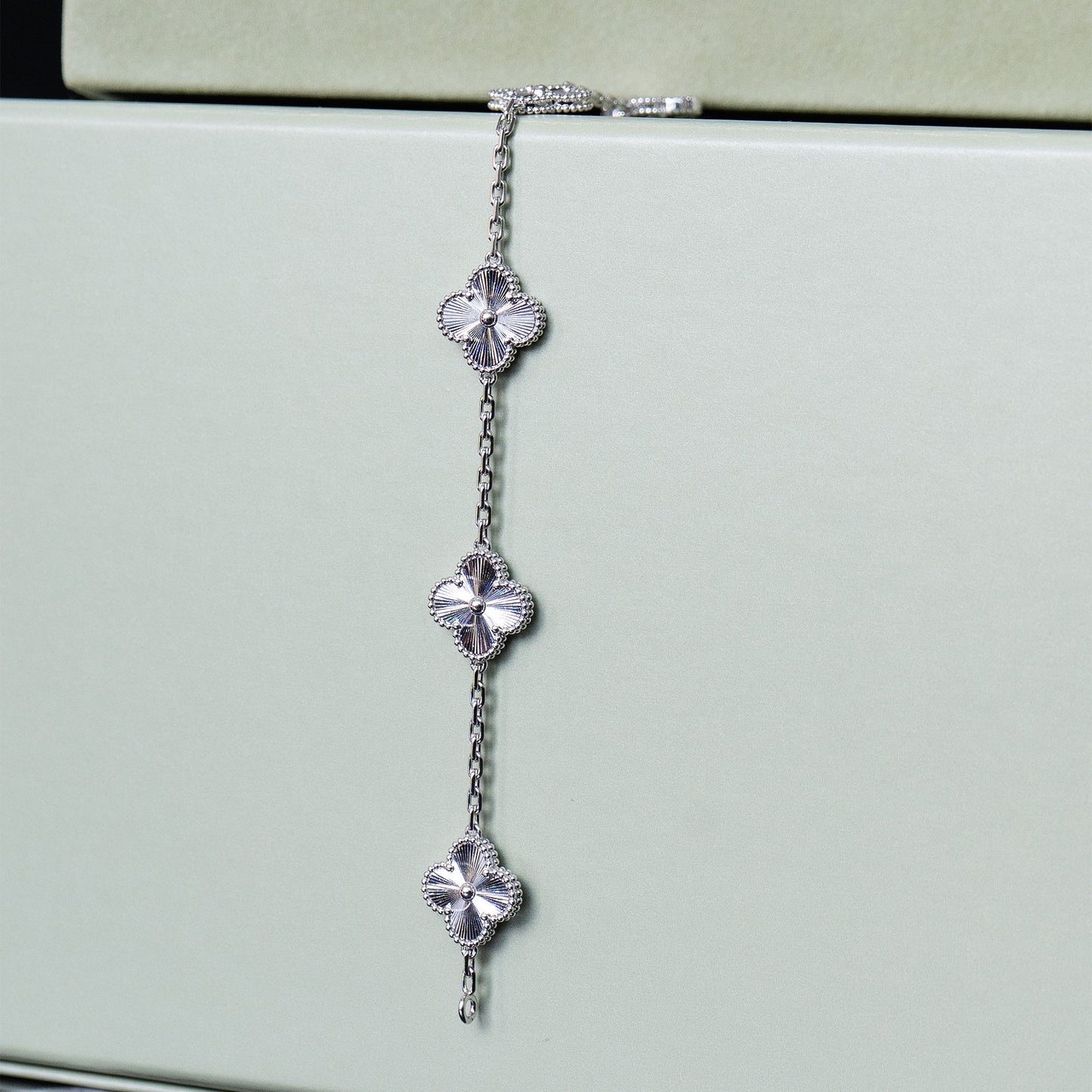 Van Cleef & Arpels Vintage Alhambra 5 Motifs White Gold Bracelet