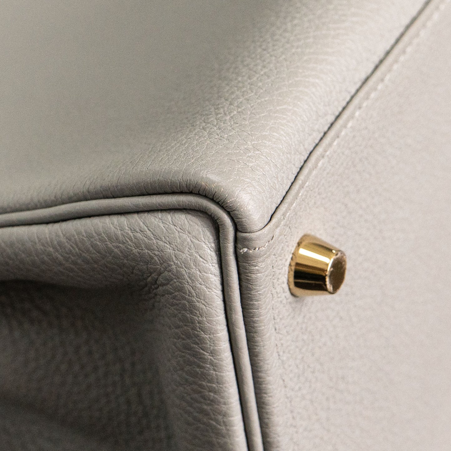 Hermes Kelly 28 Grey Togo Handbag With Entrupy Certification