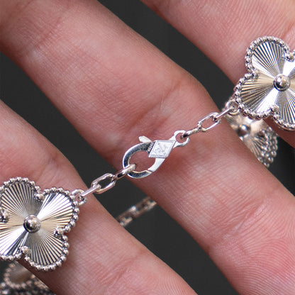 Van Cleef & Arpels Vintage Alhambra 5 Motifs White Gold Bracelet