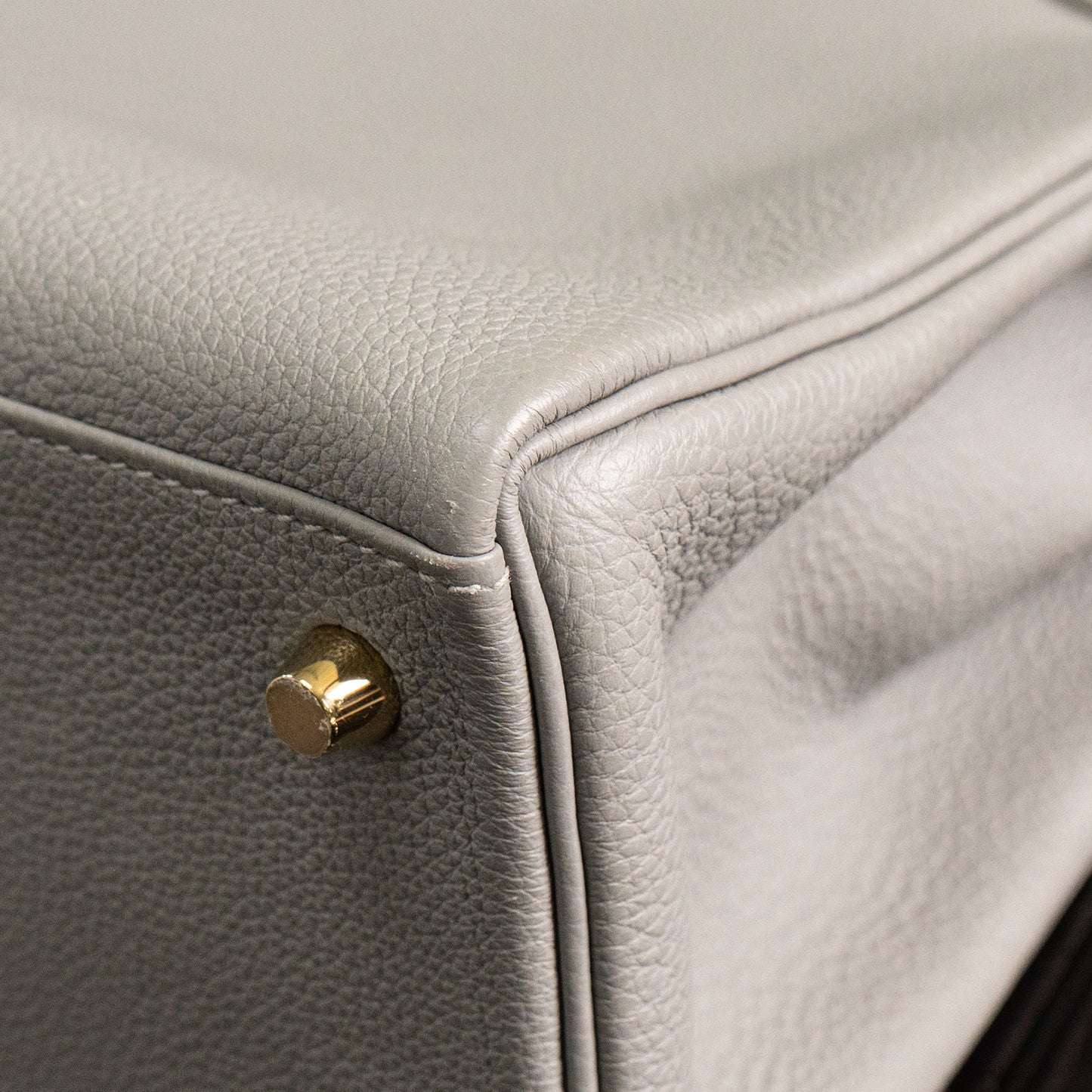 Hermes Kelly 28 Grey Togo Handbag With Entrupy Certification