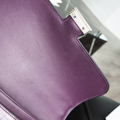 Hermes Amethyst Shiny Niloticus Crocodile Constance Handbag