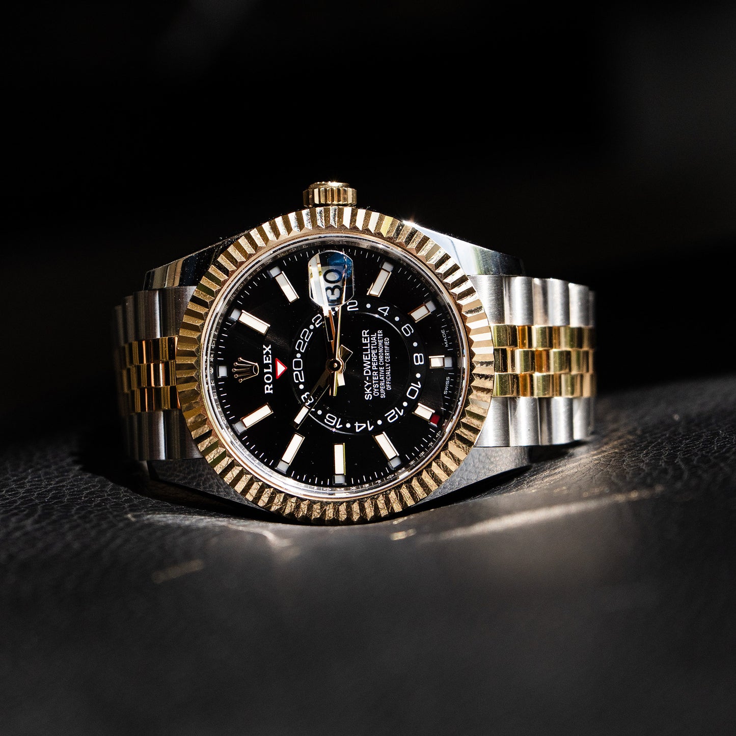 Rolex 326933 Sky-Dweller Black Dial Two Tone Watch