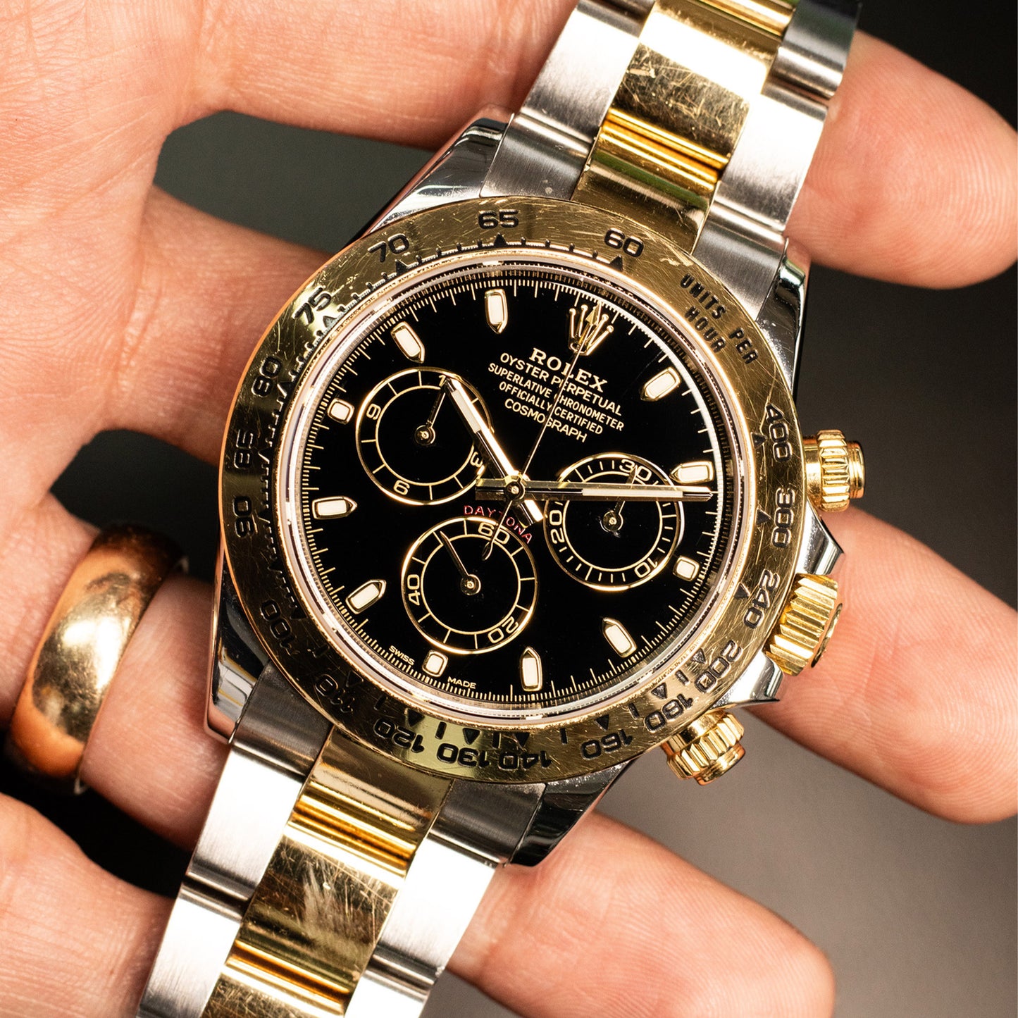 Rolex 116503 Daytona Two Tone Black Dial Watch