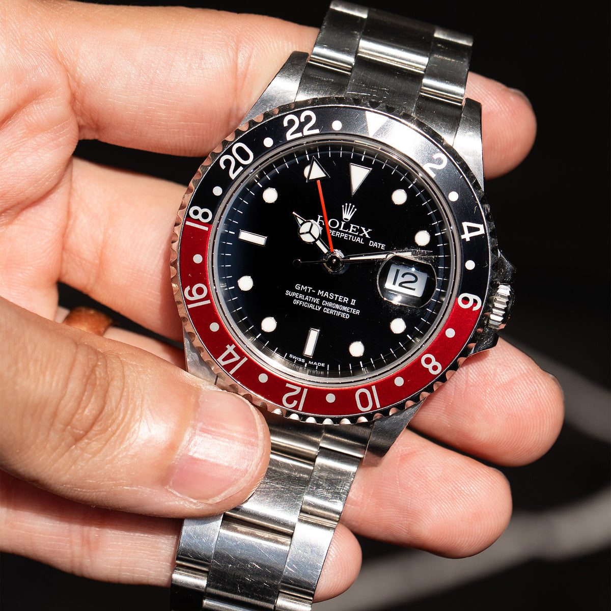 Rolex 16710 GMT-Master "Coke" Stainless Steel Watch 3186 Movement