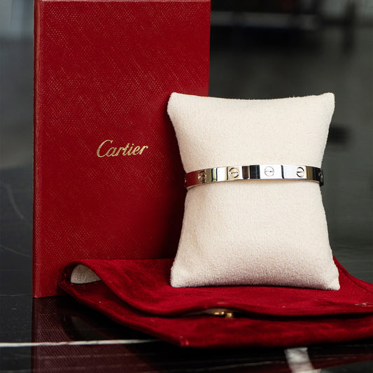 Cartier White Gold Size 17 Love Bangle Bracelet