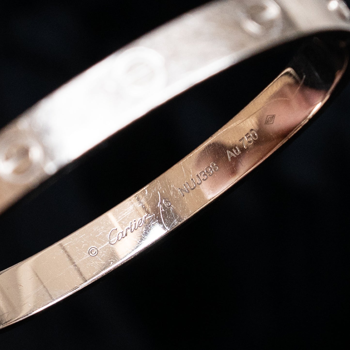 Cartier White Gold Size 16 Love Bangle Bracelet