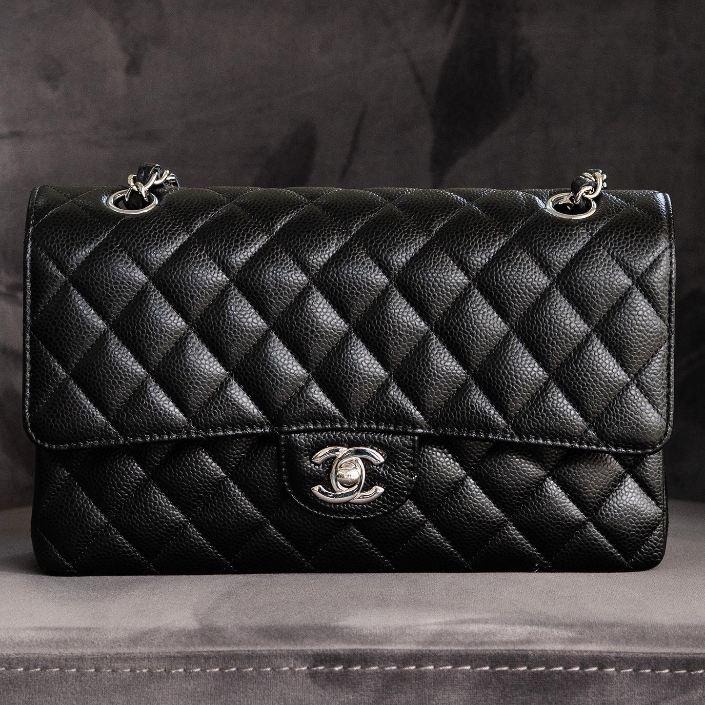 Chanel Classic Black Quilted Double Flap Handbag