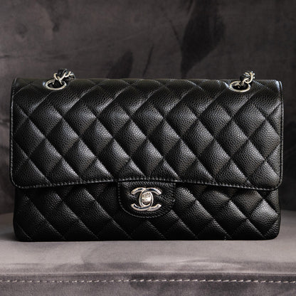 Chanel Classic Black Quilted Double Flap Handbag