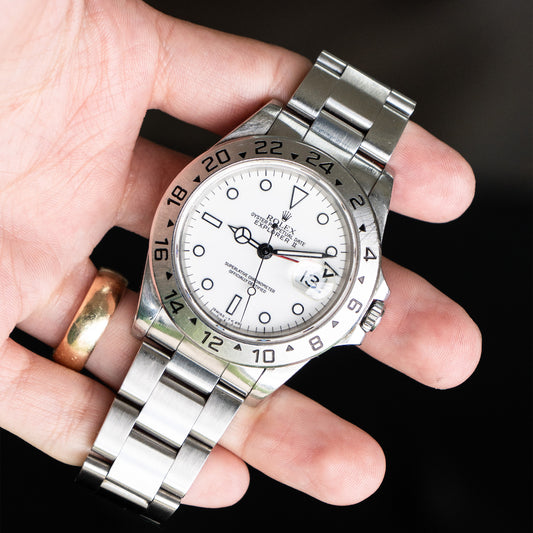 Rolex 16570 Explorer II White Dial Stainless Steel Watch