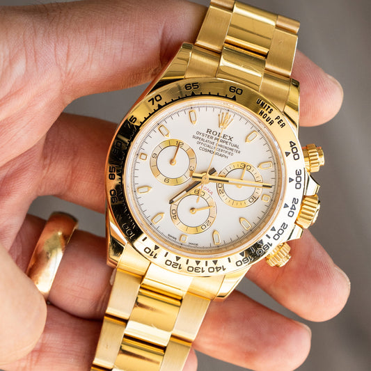 Rolex 116508 Daytona White Dial Yellow Gold Watch