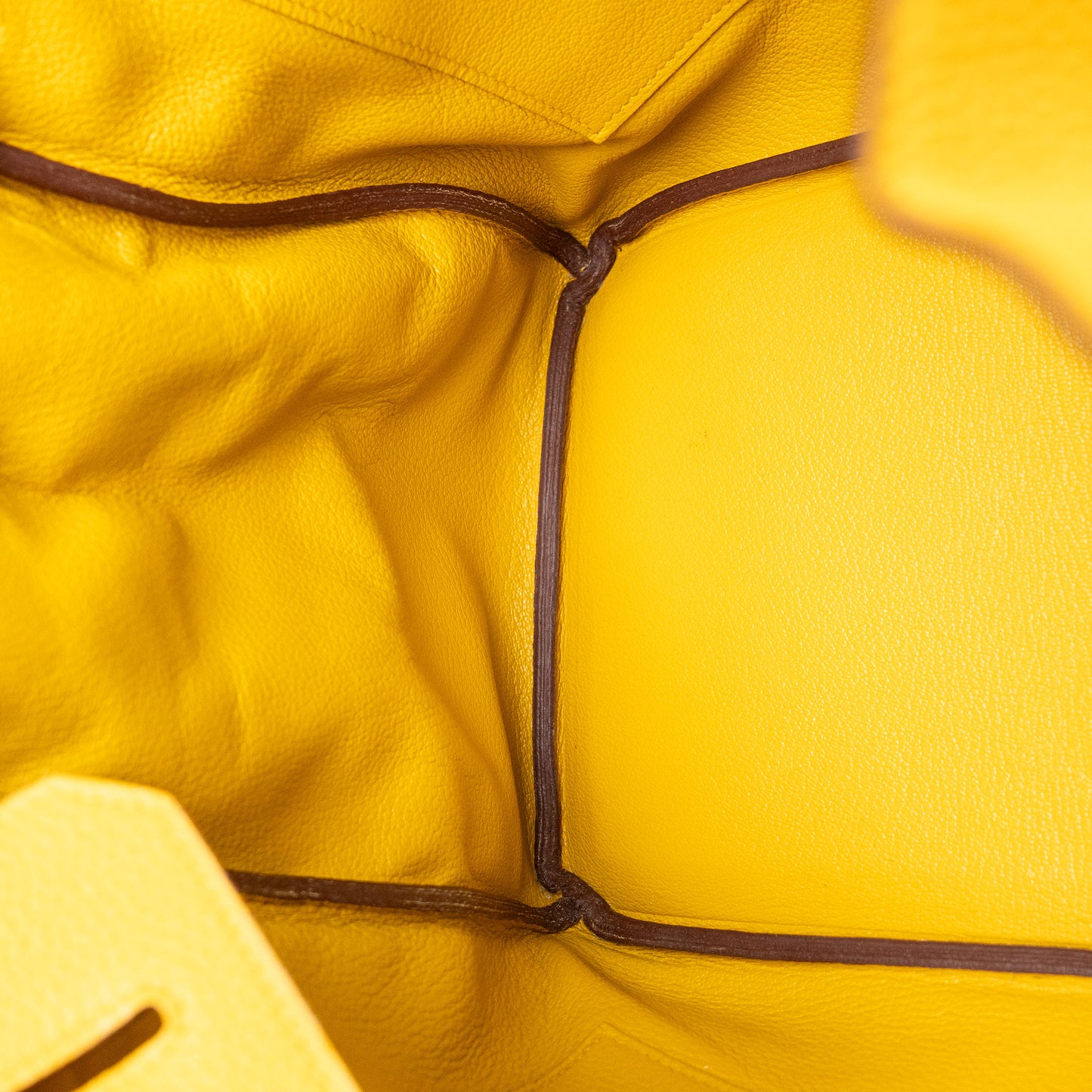 Hermes Birkin 35 Yellow Jaune Ambre Togo Handbag
