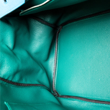 Hermès Birkin 35 Limited Edition Bleu Zanzibar Malachite Togo Handbag