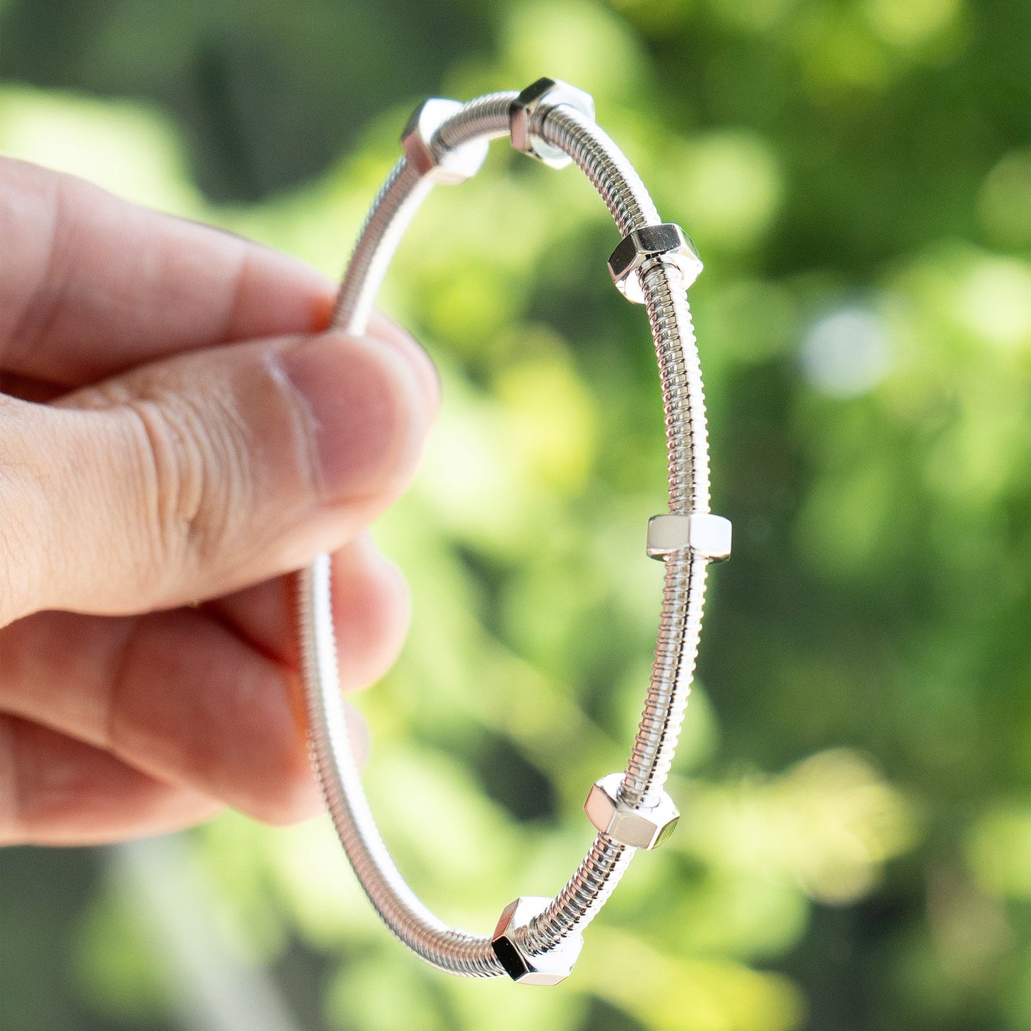 Cartier 18K White Gold Ecrou de Cartier Size 20 Bracelet
