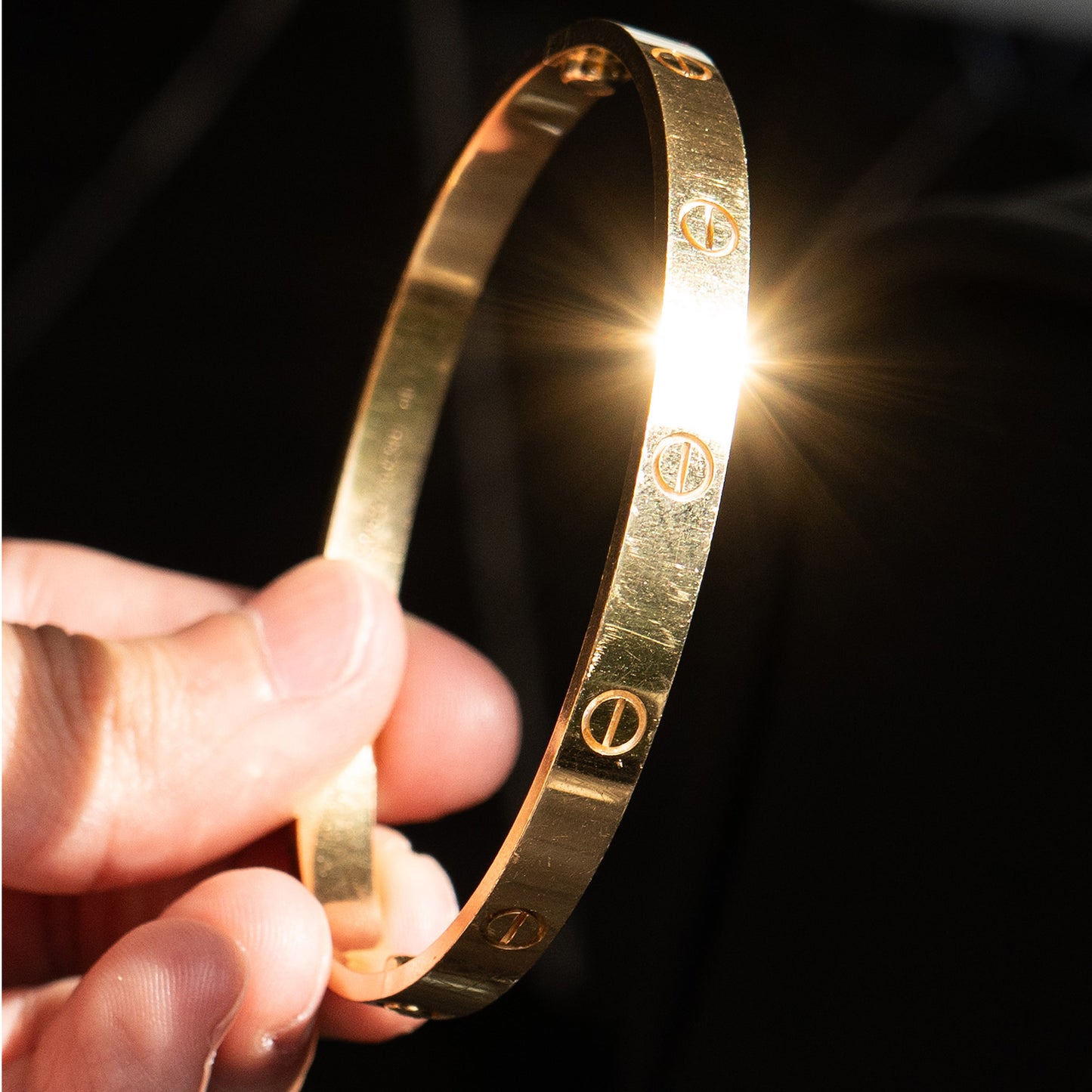 Cartier Size 20 Love Bangle Yellow Gold Bangle Bracelet