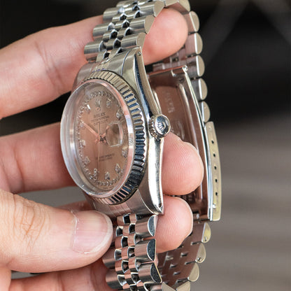 Rolex 16234 Datejust 36 Diamond Dial Stainless Steel Watch