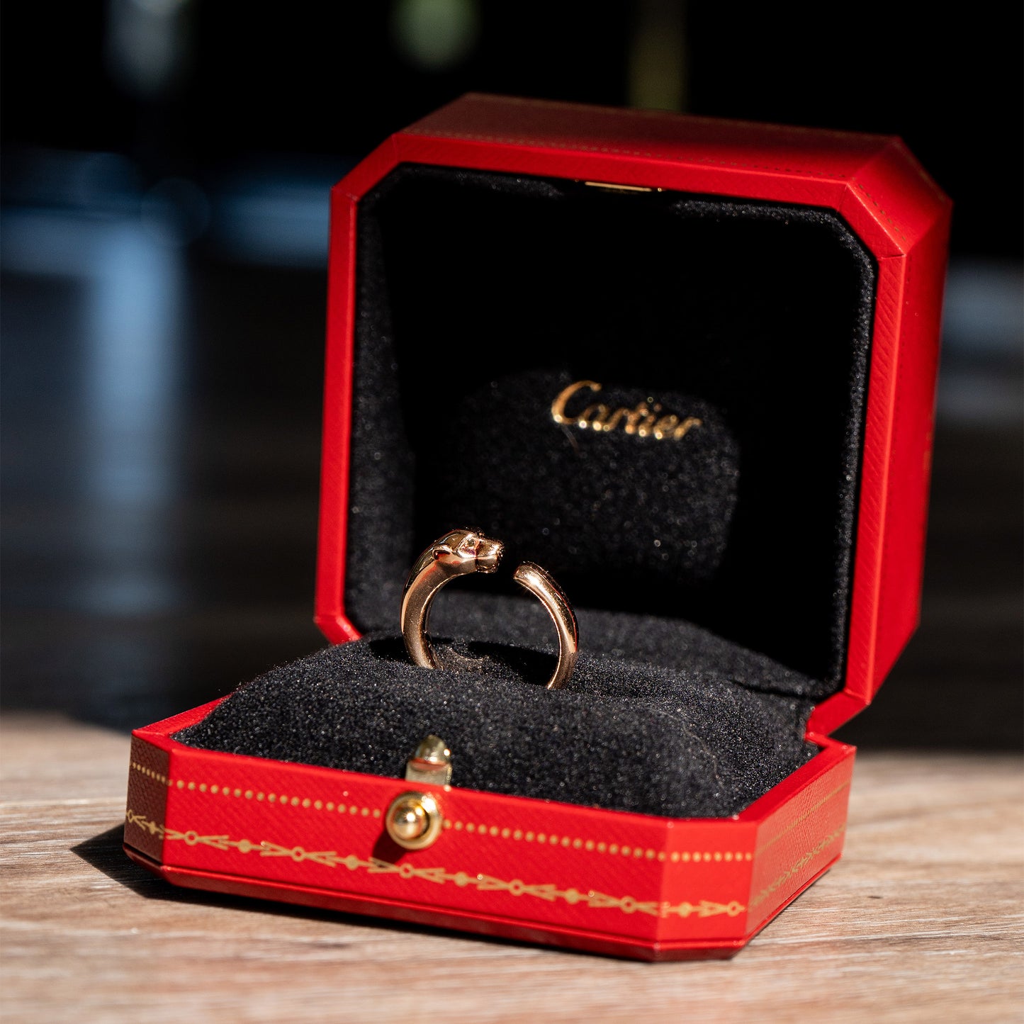 Pre-Owned Panthère de Cartier Rose Gold Ring Size 52