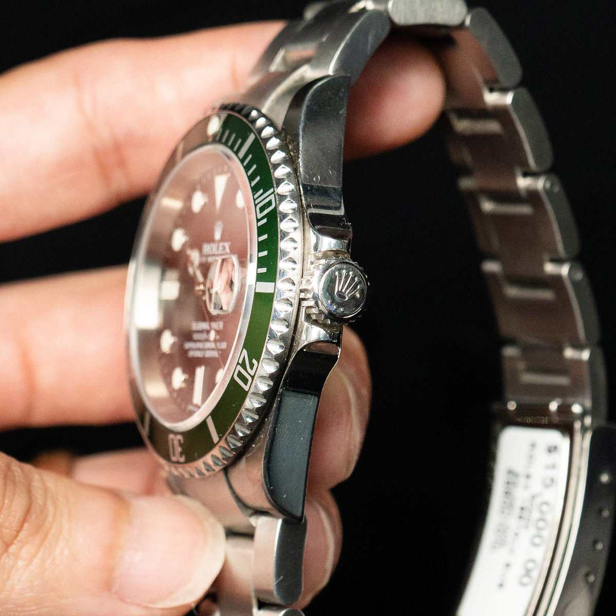 Pre-Owned 16610LV Submariner "Kermit" Stainless Steel Watch
