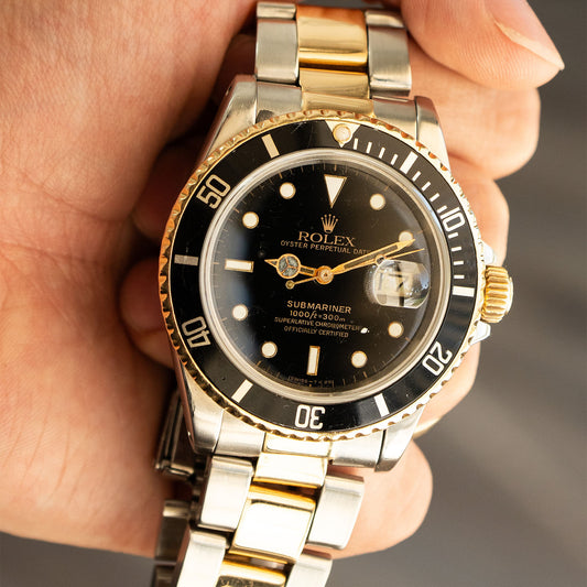 Rolex 16613LN Submariner Black Dial Two Tone Watch