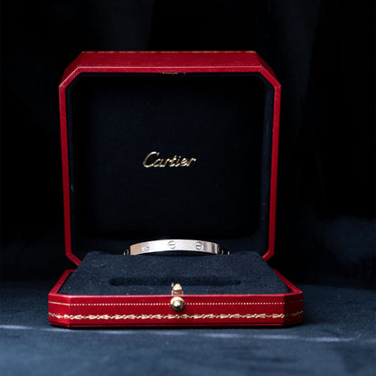 Cartier White Gold Size 16 Love Bangle Bracelet