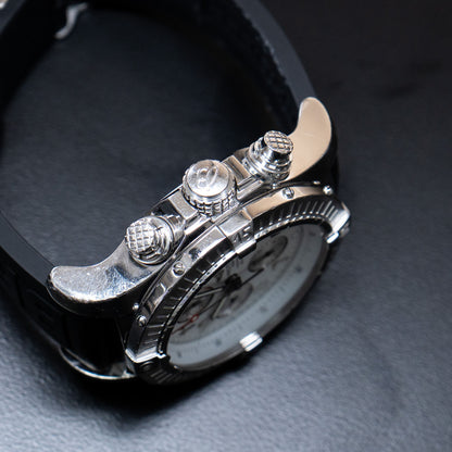 Breitling a13370 Super Avenger White Dial Stainless Steel Watch