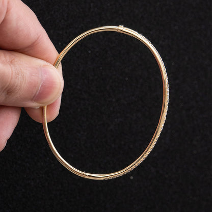 18k Yellow Gold 0.50ctw Diamond Bangle Bracelet